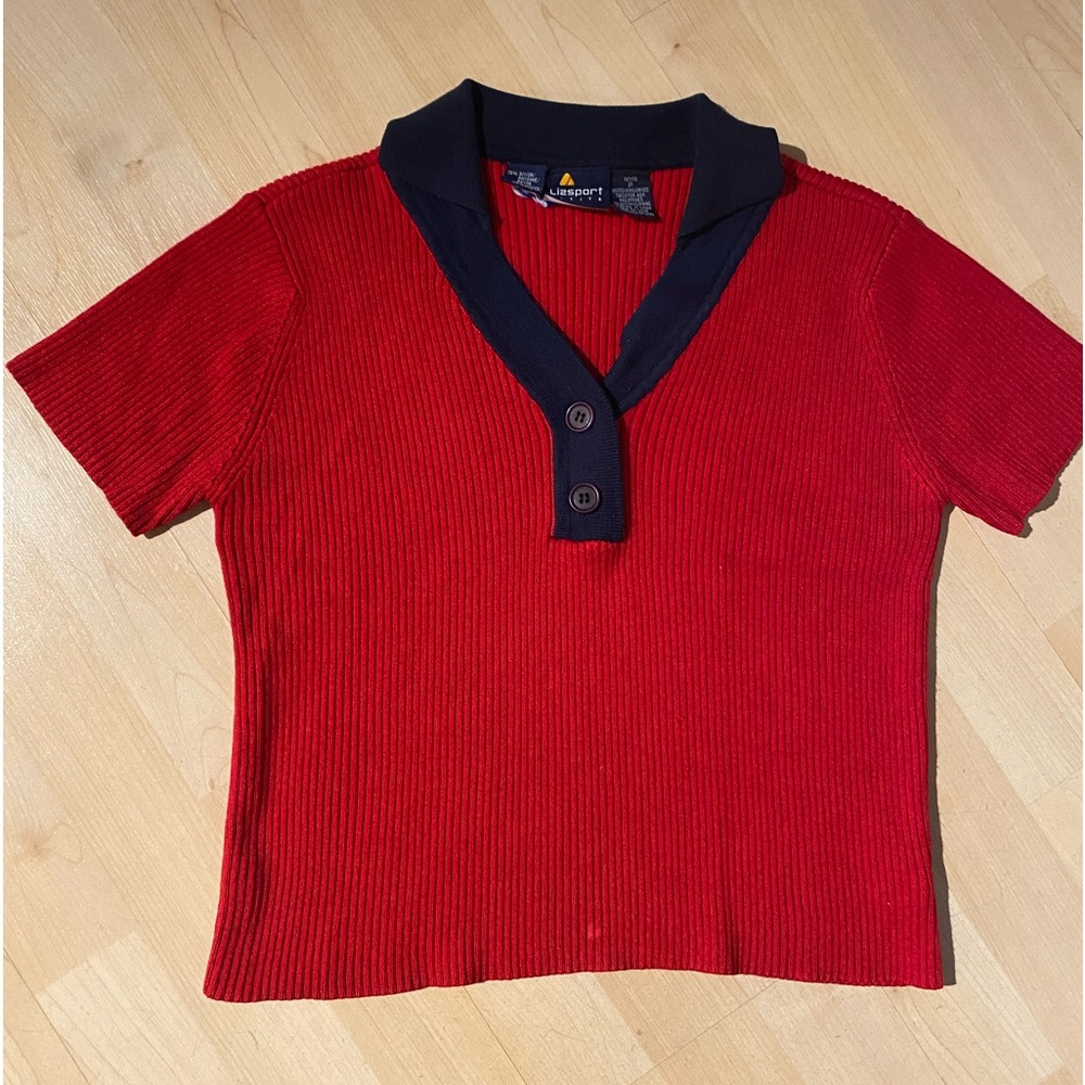 Vintage Red Sweater Top